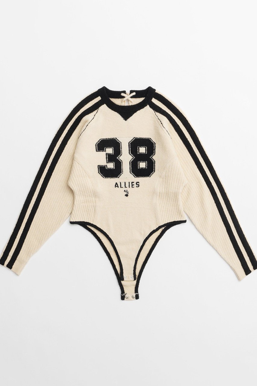 【メゾンスペシャル/MAISON SPECIAL】のNumbering Knit Body Suit/ナンバリングニットボディスーツ インテリア・キッズ・メンズ・レディースファッション・服の通販 founy(ファニー) 　ファッション　Fashion　レディースファッション　Fashion for Women　トップス・カットソー　Cut & Sew Tops　ニット　Knit Tops & Sweaters　カジュアルプルオーバー・ニットトップス　Pullovers & Knit Tops / Casual Pullovers　スーツ　Suit, Formalwear　レース　Lace, Lace Fabric　IVR(アイボリー)|ID: prp329100004158460 ipo3291000000032964536