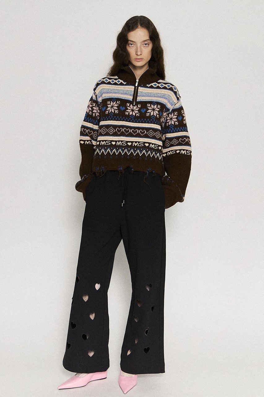 【メゾンスペシャル/MAISON SPECIAL】のNordic Pattern Half Zip Knit Tops/ノルディックハーフジップニット 人気、トレンドファッション・服の通販 founy(ファニー) 　ファッション　Fashion　レディースファッション　WOMEN　トップス・カットソー　Tops/Tshirt　ニット　Knit Tops　プルオーバー　Pullover　ショート　Short　ジップ　Zip　タイトスカート　Tight Skirt　ダメージ　Damage　デニム　Denim　モヘア　Mohair　A/W・秋冬　Aw・Autumn/Winter・Fw・Fall-Winter　おすすめ　Recommend　other-2|ID: prp329100004158461 ipo3291000000031399074