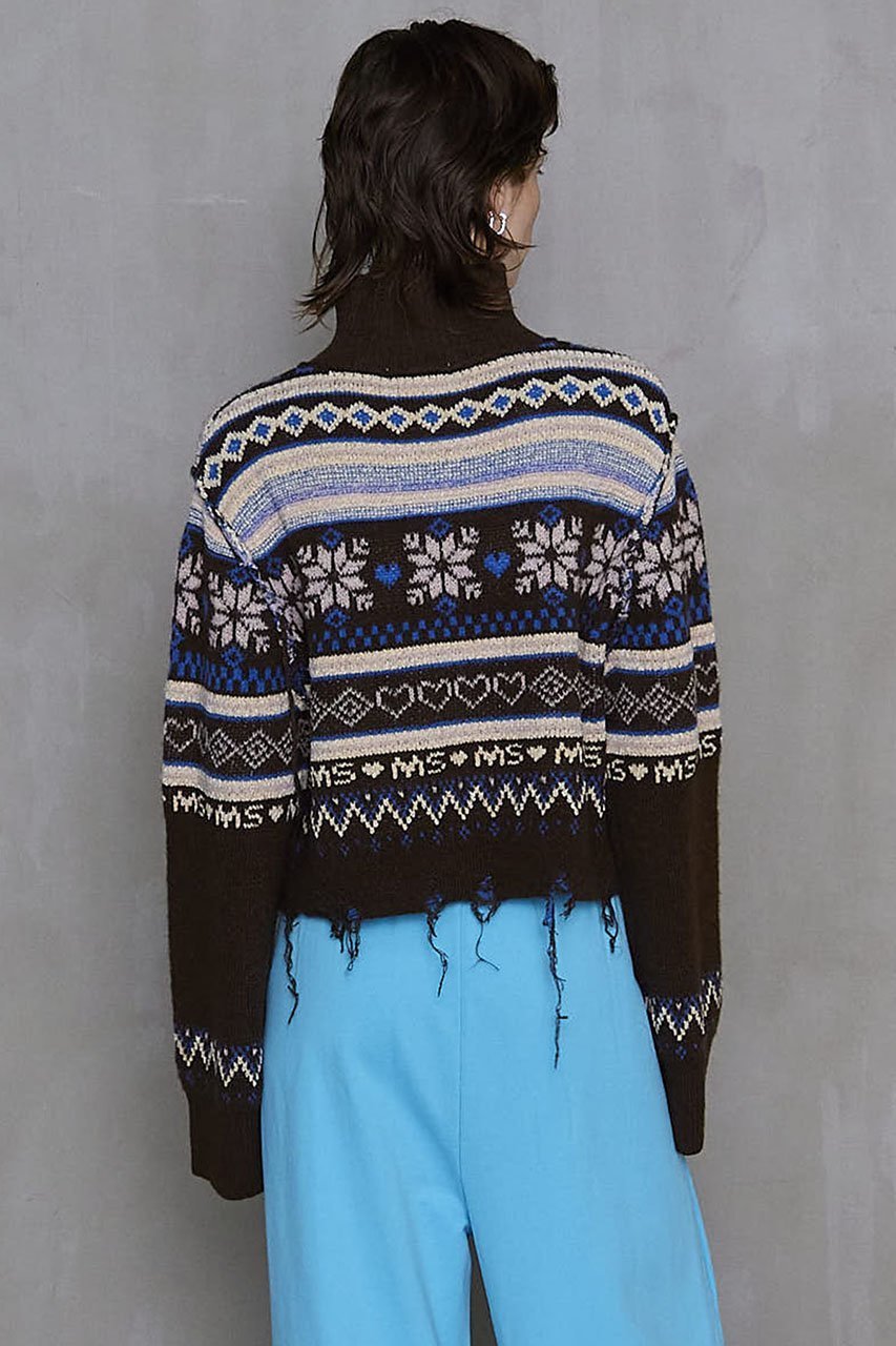 【メゾンスペシャル/MAISON SPECIAL】のNordic Pattern Half Zip Knit Tops/ノルディックハーフジップニット 人気、トレンドファッション・服の通販 founy(ファニー) 　ファッション　Fashion　レディースファッション　WOMEN　トップス・カットソー　Tops/Tshirt　ニット　Knit Tops　プルオーバー　Pullover　ショート　Short　ジップ　Zip　タイトスカート　Tight Skirt　ダメージ　Damage　デニム　Denim　モヘア　Mohair　A/W・秋冬　Aw・Autumn/Winter・Fw・Fall-Winter　おすすめ　Recommend　other-7|ID: prp329100004158461 ipo3291000000031399085
