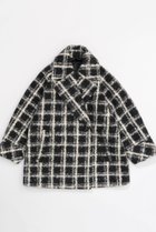 【メゾンスペシャル/MAISON SPECIAL】のCheckered Over Silhouette Middle Coat/チェックオーバーミドルコート BLK(ブラック)|ID: prp329100004158468 ipo3291000000028684537