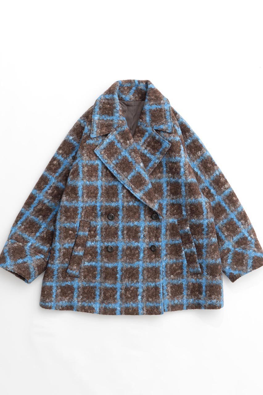 【メゾンスペシャル/MAISON SPECIAL】のCheckered Over Silhouette Middle Coat/チェックオーバーミドルコート インテリア・キッズ・メンズ・レディースファッション・服の通販 founy(ファニー) 　ファッション　Fashion　レディースファッション　WOMEN　アウター　Coat Outerwear　コート　Coats　クラシック　Classic　チェック　Check　トレンド　Trend　ミドル　Middle　ロング　Long　定番　Standard　NEW・新作・新着・新入荷　New Arrivals　BLU(ブルー)|ID: prp329100004158468 ipo3291000000028684538