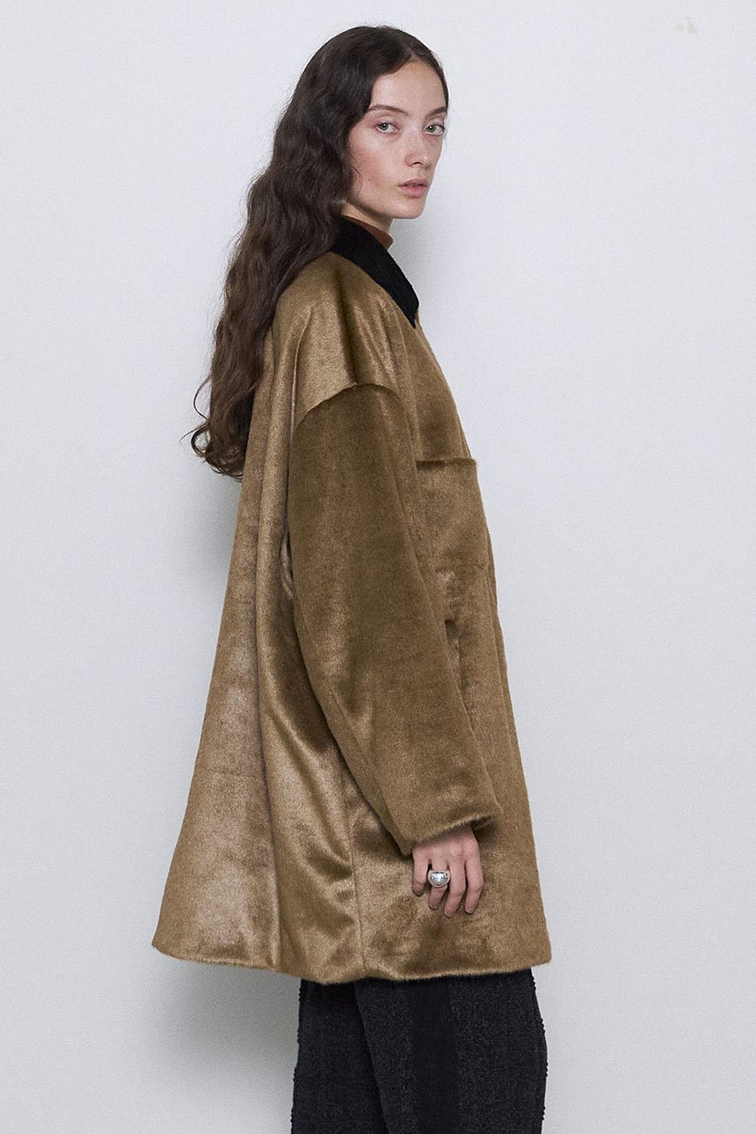 【メゾンスペシャル/MAISON SPECIAL】のFaux Fur Bal Collar Coat/フェイクファーステンカラーコート 人気、トレンドファッション・服の通販 founy(ファニー) 　ファッション　Fashion　レディースファッション　Fashion for Women　アウター　Coat / Outerwear Collection　コート・ロングコート・ピーコート　Long Coats, Peacoats & More　オケージョン　Occasion Wear　スラックス　Slacks, Dress Pants　タイツ　Tights, Legwear　ダウン　Down, Puffer　チュニック　Tunic, Long Top　フェイクファー　Faux Fur, Imitation Fur　フェミニン　Feminine, Girly　ブルゾン　Blouson, Bomber Jacket　ポケット　Pocket, Pocket Detail　ミドル　Middle Length, Mid Height　ロング　Long, Long-Length　おすすめ　Recommended / Our Picks　other-8|ID: prp329100004158469 ipo3291000000032940869