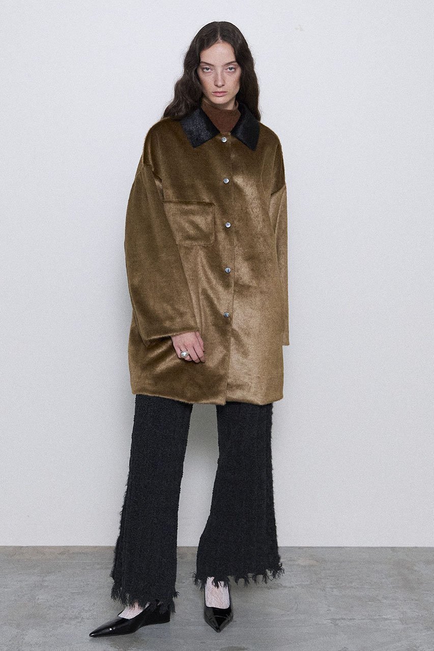 【メゾンスペシャル/MAISON SPECIAL】のFaux Fur Bal Collar Coat/フェイクファーステンカラーコート 人気、トレンドファッション・服の通販 founy(ファニー) 　ファッション　Fashion　レディースファッション　Fashion for Women　アウター　Coat / Outerwear Collection　コート・ロングコート・ピーコート　Long Coats, Peacoats & More　オケージョン　Occasion Wear　スラックス　Slacks, Dress Pants　タイツ　Tights, Legwear　ダウン　Down, Puffer　チュニック　Tunic, Long Top　フェイクファー　Faux Fur, Imitation Fur　フェイクレザー　Faux Leather, PU Leather　フェミニン　Feminine, Girly　ブルゾン　Blouson, Bomber Jacket　ポケット　Pocket, Pocket Detail　ミドル　Middle Length, Mid Height　ロング　Long, Long-Length　おすすめ　Recommended / Our Picks　other-7|ID: prp329100004158469 ipo3291000000036087952