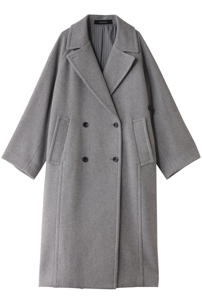 【メゾンスペシャル/MAISON SPECIAL】のSuper140 s Long Coat/super140 sロングコート インテリア・キッズ・メンズ・レディースファッション・服の通販 founy(ファニー) https://founy.com/ ファッション Fashion レディースファッション Fashion for Women アウター Coat / Outerwear Collection コート・ロングコート・ピーコート Long Coats, Peacoats & More スリーブ Sleeve, Long Sleeve / Short Sleeve ダブル Double, Double-Breasted チェック Check, Plaid, Tartan メルトン Melton, Heavy Wool ロング Long, Long-Length 冬 Winter / This Winter エレガント 上品 Elegant |ID: prp329100004158471 ipo3291000000035064455