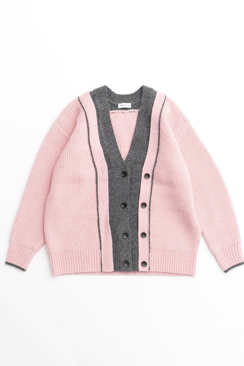 【メゾンスペシャル/MAISON SPECIAL】のDouble Color Layered Knit Cardigan/ダブルカラーレイヤードニットカーディガン インテリア・キッズ・メンズ・レディースファッション・服の通販 founy(ファニー) 　ファッション　Fashion　レディースファッション　WOMEN　トップス・カットソー　Tops/Tshirt　ニット　Knit Tops　カーディガン　Cardigans　おすすめ　Recommend　カーディガン　Cardigan　ドッキング　Docking　NEW・新作・新着・新入荷　New Arrivals　PNK(ピンク)|ID: prp329100004158507 ipo3291000000028684665