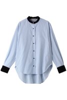 【ヒューエルミュージアム/hueLe Museum】の【hLM】ベルベットコンビブラウス 人気、トレンドファッション・服の通販 founy(ファニー) ファッション Fashion レディースファッション Fashion for Women トップス・カットソー Cut & Sew Tops シャツ・ブラウス・オフィスカジュアル Elegant Blouses & Button-Ups おすすめ Recommended / Our Picks クラシック Classic, Timeless Style スタンド Stand Collar, Upright Stand スラックス Slacks, Dress Pants スリーブ Sleeve, Long Sleeve / Short Sleeve タイトスカート Pencil Skirt, Tight Skirt デニム Denim, Jeans Material パール Pearl, Pearl Accent ベルベット Velvet, Velvety ロング Long, Long-Length エレガント 上品 Elegant |ID:prp329100004158518