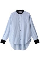 【ヒューエルミュージアム/hueLe Museum】の【hLM】ベルベットコンビブラウス 人気、トレンドファッション・服の通販 founy(ファニー) ファッション Fashion レディースファッション Fashion for Women トップス・カットソー Cut & Sew Tops シャツ・ブラウス・オフィスカジュアル Elegant Blouses & Button-Ups おすすめ Recommended / Our Picks クラシック Classic, Timeless Style スタンド Stand Collar, Upright Stand スラックス Slacks, Dress Pants スリーブ Sleeve, Long Sleeve / Short Sleeve タイトスカート Pencil Skirt, Tight Skirt デニム Denim, Jeans Material パール Pearl, Pearl Accent ベルベット Velvet, Velvety ロング Long, Long-Length エレガント 上品 Elegant thumbnail ブルー|ID: prp329100004158518 ipo3291000000035488556