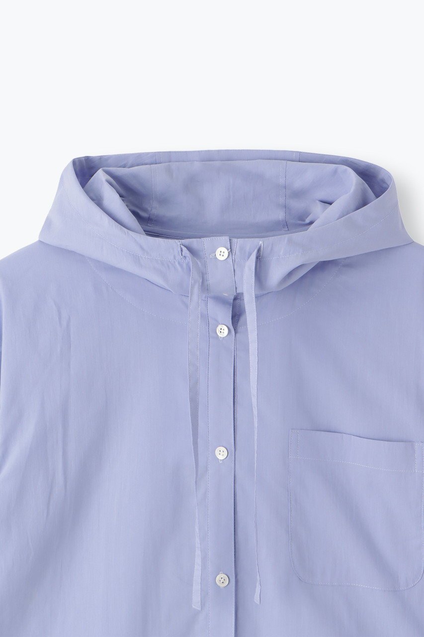 【レリル/lelill】のフーディーシャツ 人気、トレンドファッション・服の通販 founy(ファニー) 　ファッション　Fashion　レディースファッション　Fashion for Women　トップス・カットソー　Cut & Sew Tops　シャツ・ブラウス・オフィスカジュアル　Elegant Blouses & Button-Ups　スリーブ　Sleeve, Long Sleeve / Short Sleeve　ブロード　Broadcloth, Fine Cotton　ロング　Long, Long-Length　羽織　Haori, Light Jacket　other-3|ID: prp329100004159647 ipo3291000000032847649