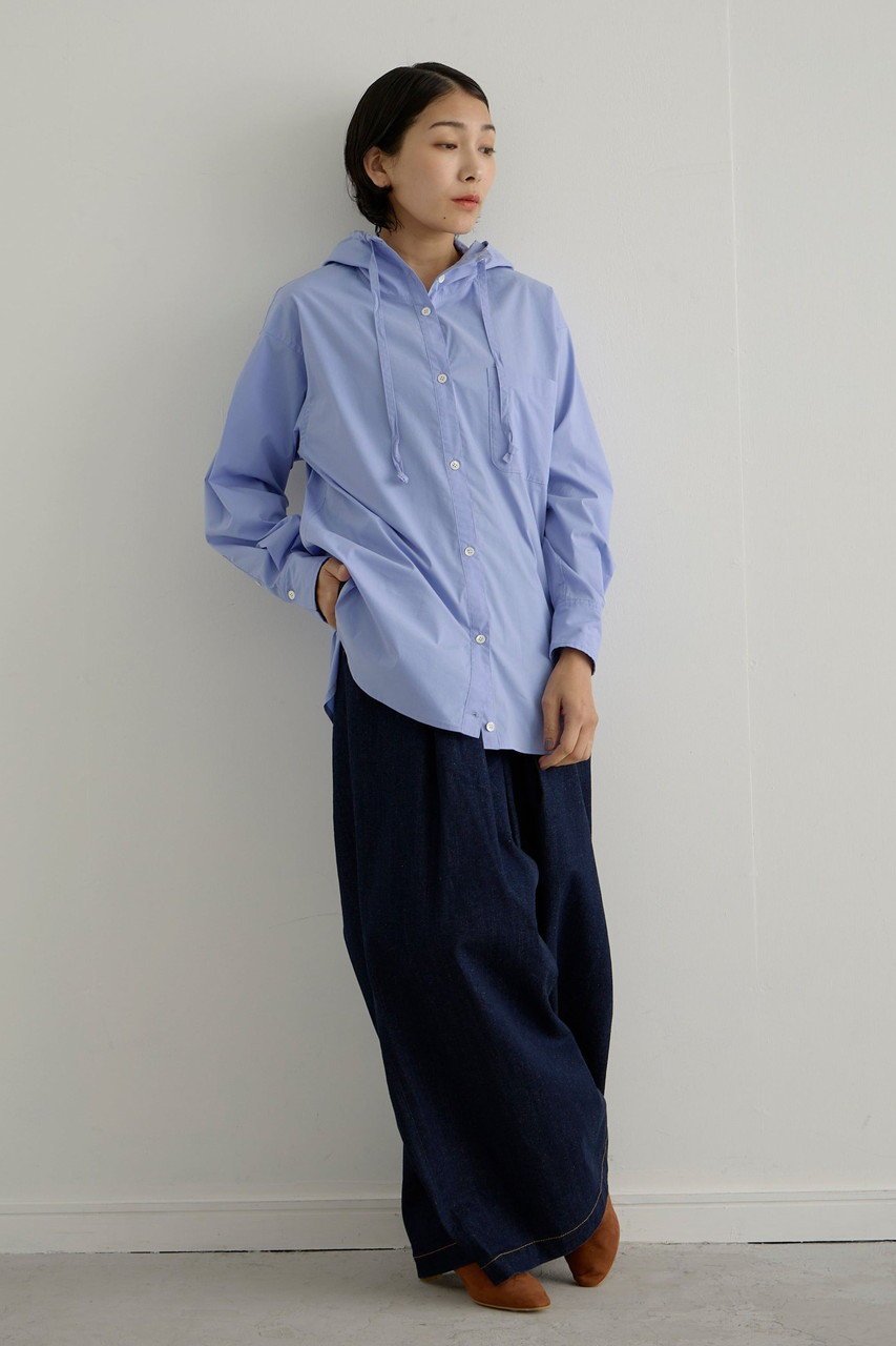 【レリル/lelill】のフーディーシャツ 人気、トレンドファッション・服の通販 founy(ファニー) 　ファッション　Fashion　レディースファッション　Fashion for Women　トップス・カットソー　Cut & Sew Tops　シャツ・ブラウス・オフィスカジュアル　Elegant Blouses & Button-Ups　スリーブ　Sleeve, Long Sleeve / Short Sleeve　ブロード　Broadcloth, Fine Cotton　ロング　Long, Long-Length　羽織　Haori, Light Jacket　other-7|ID: prp329100004159647 ipo3291000000032847668
