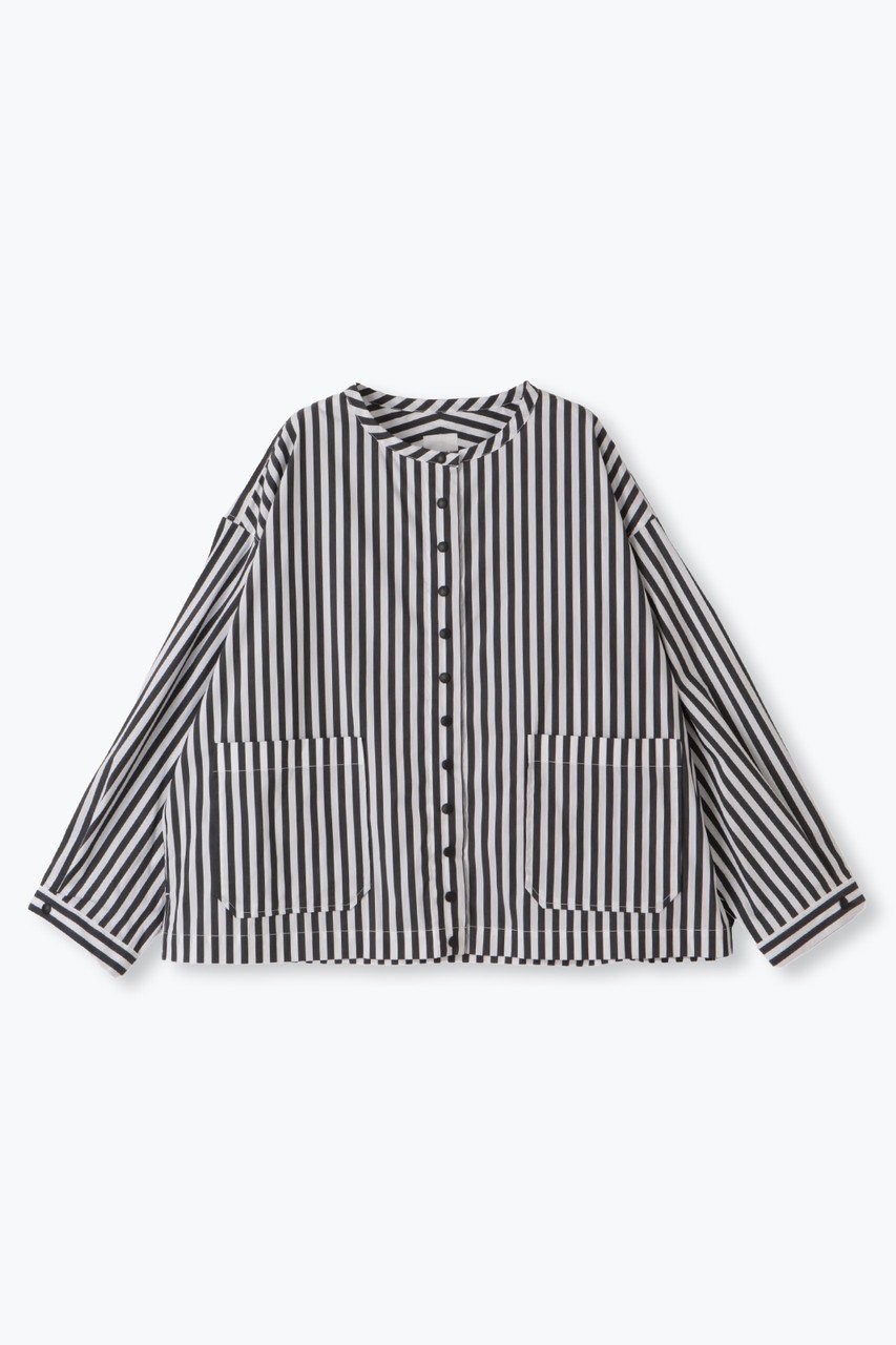 【レリル/lelill】のカーディーブラウス インテリア・キッズ・メンズ・レディースファッション・服の通販 founy(ファニー) 　ファッション　Fashion　レディースファッション　Fashion for Women　トップス・カットソー　Cut & Sew Tops　シャツ・ブラウス・オフィスカジュアル　Elegant Blouses & Button-Ups　ストレッチ　Stretch, Stretchy Fabric　スリーブ　Sleeve, Long Sleeve / Short Sleeve　ドット　Polka Dot, Dot Pattern　フロント　Front, Front Design　ブルゾン　Blouson, Bomber Jacket　ブロード　Broadcloth, Fine Cotton　ロング　Long, Long-Length　夏　Summer　羽織　Haori, Light Jacket　ストライプ|ID: prp329100004159648 ipo3291000000032842236