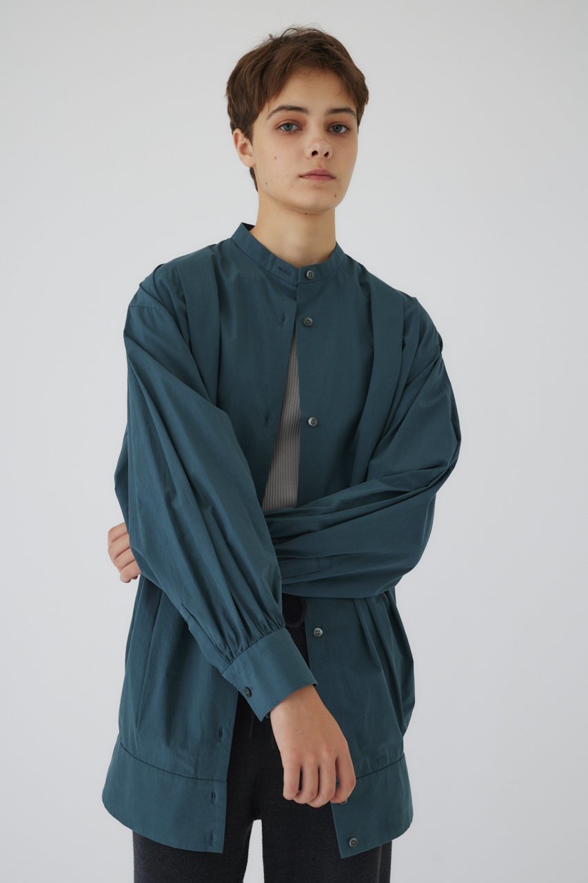 【リムアーク/RIM.ARK】のOversized cocoon SH/シャツ 人気、トレンドファッション・服の通販 founy(ファニー) 　ファッション　Fashion　レディースファッション　WOMEN　トップス・カットソー　Tops/Tshirt　シャツ/ブラウス　Shirts/Blouses　おすすめ　Recommend　シャーリング　Shirring　スリーブ　Sleeve　タイプライター　Typewriter　チュニック　Tunic　リラックス　Relax　ロング　Long　other-8|ID: prp329100004159709 ipo3291000000031398304