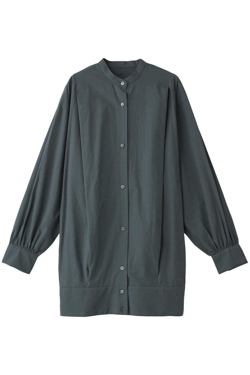 【リムアーク/RIM.ARK】のOversized cocoon SH/シャツ インテリア・キッズ・メンズ・レディースファッション・服の通販 founy(ファニー) 　ファッション　Fashion　レディースファッション　Fashion for Women　トップス・カットソー　Cut & Sew Tops　シャツ・ブラウス・オフィスカジュアル　Elegant Blouses & Button-Ups　おすすめ　Recommended / Our Picks　シャーリング　Shirring, Ruched　スリーブ　Sleeve, Long Sleeve / Short Sleeve　タイプライター　Typewriter Fabric, Crisp Cotton　チュニック　Tunic, Long Top　リラックス　Relax, Relaxed Fit　ロング　Long, Long-Length　ダークブルー|ID: prp329100004159709 ipo3291000000032791847