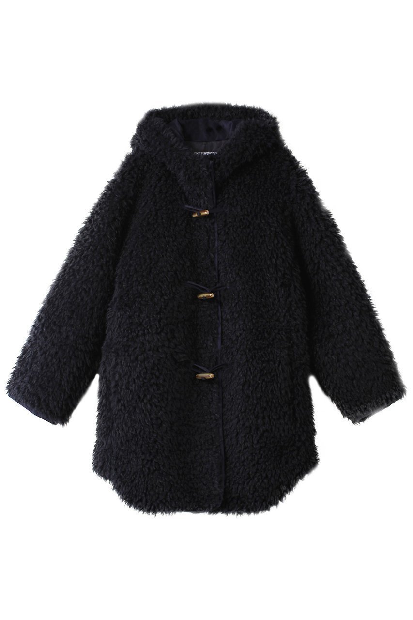 【スリー ドッツ/three dots】のエコペルファーモンスターダッフルコート インテリア・キッズ・メンズ・レディースファッション・服の通販 founy(ファニー) 　ファッション　Fashion　レディースファッション　Fashion for Women　アウター　Coat / Outerwear Collection　コート・ロングコート・ピーコート　Long Coats, Peacoats & More　ダッフルコート　Duffle Coats　ショート　Short, Short Length　シンプル　Simple, Minimal　ダッフルコート　Duffle Coat, Toggle Coat　フェイクファー　Faux Fur, Imitation Fur　モコモコ　Fuzzy, Fluffy　ラグジュアリー　Luxury, Elegant　ネイビー|ID: prp329100004159719 ipo3291000000032940003