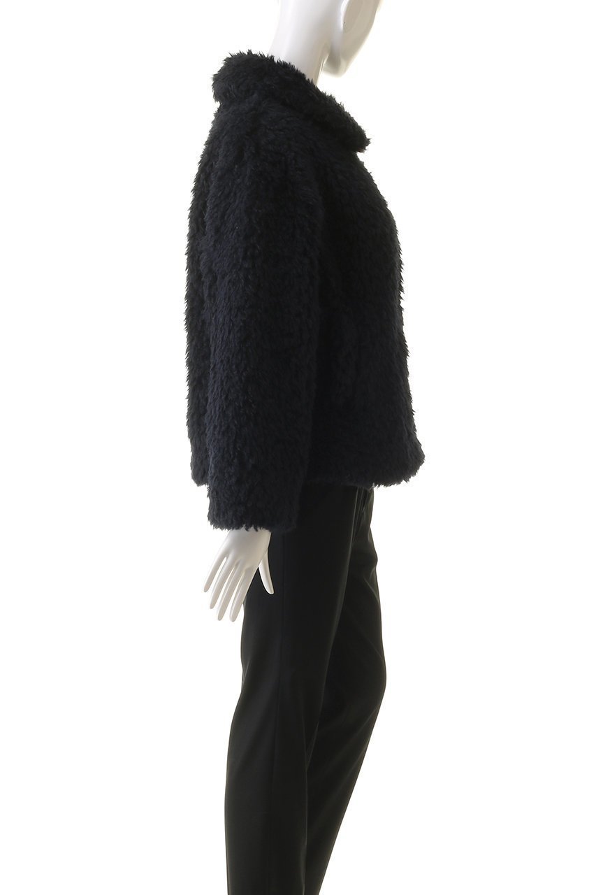 【スリー ドッツ/three dots】のエコペルファーショートコート 人気、トレンドファッション・服の通販 founy(ファニー) 　ファッション　Fashion　レディースファッション　Fashion for Women　アウター　Coat / Outerwear Collection　コート・ロングコート・ピーコート　Long Coats, Peacoats & More　ショート　Short, Short Length　シンプル　Simple, Minimal　テーラード　Tailored, Tailored Fit　フェイクファー　Faux Fur, Imitation Fur　モコモコ　Fuzzy, Fluffy　ラグジュアリー　Luxury, Elegant　other-3|ID: prp329100004159720 ipo3291000000032939940