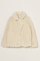 【スリー ドッツ/three dots】のエコペルファーショートコート アイボリー|ID: prp329100004159720 ipo3291000000035824888