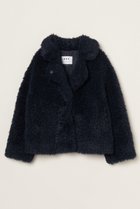 【スリー ドッツ/three dots】のエコペルファーショートコート ネイビー|ID: prp329100004159720 ipo3291000000035824890