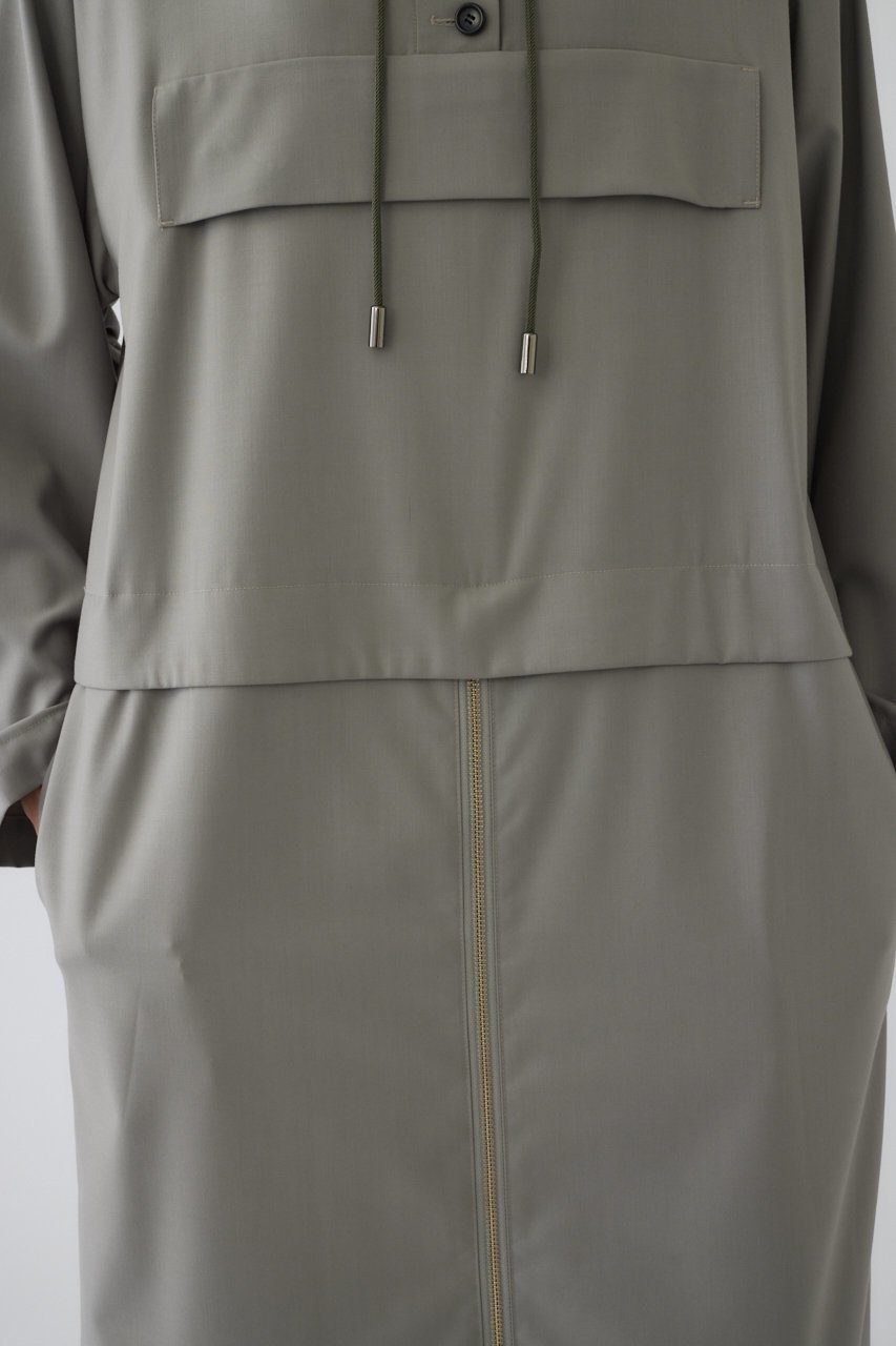【リムアーク/RIM.ARK】のAnorak OP/ワンピース 人気、トレンドファッション・服の通販 founy(ファニー) 　ファッション　Fashion　レディースファッション　WOMEN　ワンピース　Dress　チュニック　Tunic　ジップ　Zip　スリット　Slit　チュニック　Tunic　ツイル　Twill　ロング　Long　other-4|ID: prp329100004159723 ipo3291000000032377172