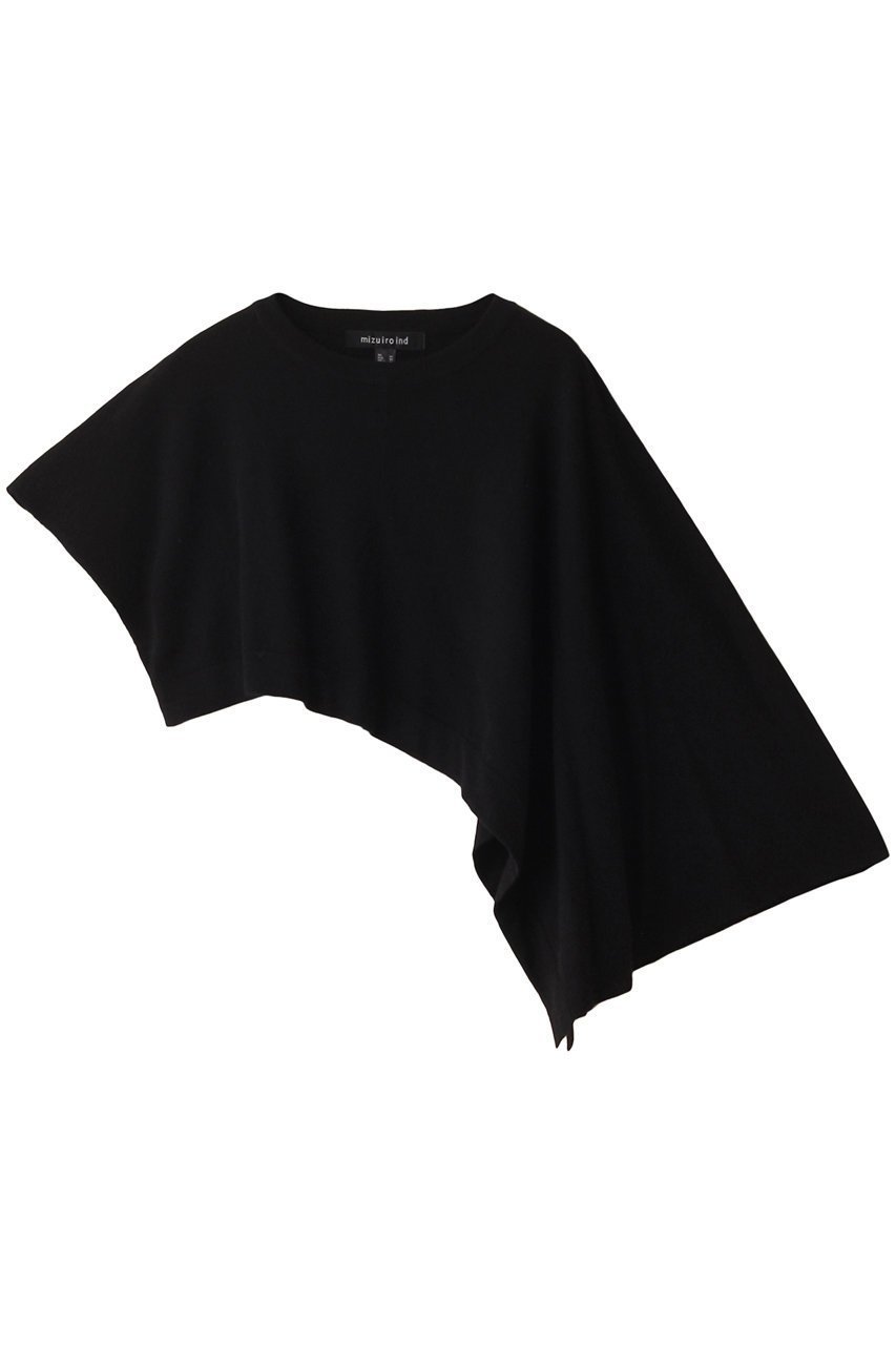 【ミズイロ インド/mizuiro ind】のasymmetry poncho vest ベスト インテリア・キッズ・メンズ・レディースファッション・服の通販 founy(ファニー) 　ファッション　Fashion　レディースファッション　Fashion for Women　トップス・カットソー　Cut & Sew Tops　ニット　Knit Tops & Sweaters　ベスト&ジレ / 重ね着スタイル　Vests & Gilets　カジュアルプルオーバー・ニットトップス　Pullovers & Knit Tops / Casual Pullovers　ベスト　Vest, Waistcoat　ポンチョ　Poncho, Cape Style　black|ID: prp329100004160931 ipo3291000000032929007