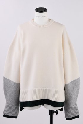 【ナゴンスタンス/nagonstans】のカフスレイヤード Knit P.O/プルオーバー 人気、トレンドファッション・服の通販 founy(ファニー) ファッション Fashion レディースファッション Fashion for Women トップス・カットソー Cut & Sew Tops ニット Knit Tops & Sweaters カジュアルプルオーバー・ニットトップス Pullovers & Knit Tops / Casual Pullovers ボックス Boxy, Box Shape |ID:prp329100004160953