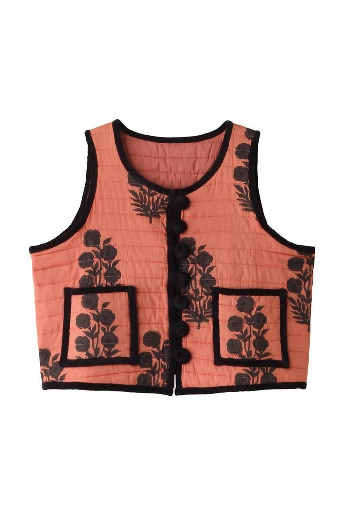 【エスゼット ブロックプリント/SZ Blockprints】のQUILTED VEST POPPY ベルベットトリム キルティングベスト インテリア・キッズ・メンズ・レディースファッション・服の通販 founy(ファニー) https://founy.com/ ファッション Fashion レディースファッション WOMEN アウター Coat Outerwear ジャケット Jackets A/W・秋冬 Aw・Autumn/Winter・Fw・Fall-Winter キルティング Quilting ジャケット Jacket タートルネック Turtleneck ベスト Vest ベルベット Velvet NEW・新作・新着・新入荷 New Arrivals 無地 Plain Color |ID: prp329100004161027 ipo3291000000028723089