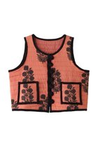 【エスゼット ブロックプリント/SZ Blockprints】のQUILTED VEST POPPY ベルベットトリム キルティングベスト 人気、トレンドファッション・服の通販 founy(ファニー) ファッション Fashion レディースファッション WOMEN アウター Coat Outerwear ジャケット Jackets A/W・秋冬 Aw・Autumn/Winter・Fw・Fall-Winter キルティング Quilting ジャケット Jacket タートルネック Turtleneck ベスト Vest ベルベット Velvet NEW・新作・新着・新入荷 New Arrivals 無地 Plain Color thumbnail ダークピンク|ID: prp329100004161027 ipo3291000000028723090