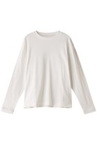 【スリー ドッツ/three dots】のシルキーコットンニットロングスリーブ ホワイト|ID: prp329100004161033 ipo3291000000035061420