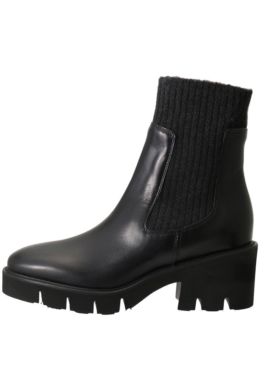 【ルカグロッシ/LucaGrossi】の【ELLE SHOP別注】厚底サイドニットショートブーツ インテリア・キッズ・メンズ・レディースファッション・服の通販 founy(ファニー) 　ファッション　Fashion　レディースファッション　Fashion for Women　ショート　Short, Short Length　バランス　Balance, Style Balance　別注　Limited Edition, Custom Order　厚底　Platform Shoes　ブラック|ID: prp329100004161041 ipo3291000000035614980