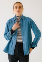 【デザイン ワークス/DESIGN WORKS】のTU ES MON TRESOR 別注デニムシャツ 人気、トレンドファッション・服の通販 founy(ファニー) ファッション Fashion レディースファッション Fashion for Women トップス・カットソー Cut & Sew Tops シャツ・ブラウス・オフィスカジュアル Elegant Blouses & Button-Ups インディゴ Indigo Denim 春 Spring クラシック Classic, Timeless Style スリーブ Sleeve, Long Sleeve / Short Sleeve ターコイズ Turquoise, Blue-Green デニム Denim, Jeans Material 定番 Standard, Basic Item フィット Fit, Slim Fit ベロア Velour, Soft Velvet 別注 Limited Edition, Custom Order モダン Modern, Contemporary ヨーク Yoke, Yoke Design ロング Long, Long-Length S/S・春夏 SS, Spring/Summer, Warm Season 日本製 Made In Japan 夏 Summer thumbnail ブルー|ID: prp329100004161087 ipo3291000000035488453