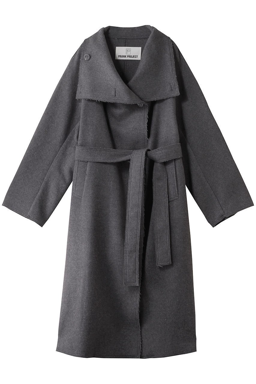【プランク プロジェクト/PRANK PROJECT】のハイネックコート / High Neck Coat インテリア・キッズ・メンズ・レディースファッション・服の通販 founy(ファニー) 　ファッション　Fashion　レディースファッション　Fashion for Women　アウター　Coat / Outerwear Collection　コート・ロングコート・ピーコート　Long Coats, Peacoats & More　ハイネック　High Neck, Mock Neck　メルトン　Melton, Heavy Wool　リラックス　Relax, Relaxed Fit　ロング　Long, Long-Length　GRY(グレー)|ID: prp329100004161113 ipo3291000000032946610
