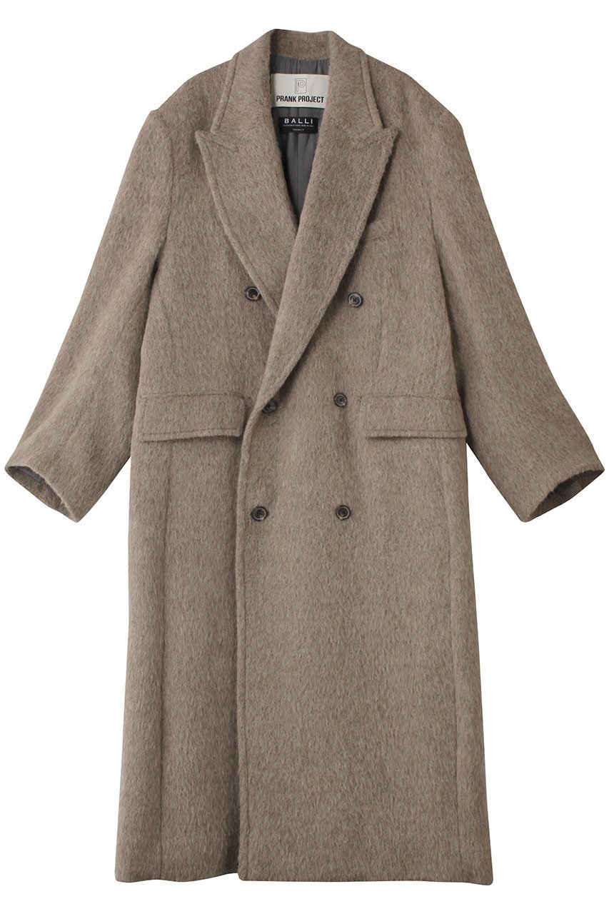 【プランク プロジェクト/PRANK PROJECT】のイタリーシャギーダブルブレストコート / Italian Shaggy Double-Breasted Coat インテリア・キッズ・メンズ・レディースファッション・服の通販 founy(ファニー) 　ファッション　Fashion　レディースファッション　Fashion for Women　アウター　Coat / Outerwear Collection　コート・ロングコート・ピーコート　Long Coats, Peacoats & More　メンズ　Men's, Menswear　ロング　Long, Long-Length　BGE(ベージュ)|ID: prp329100004161117 ipo3291000000035824263
