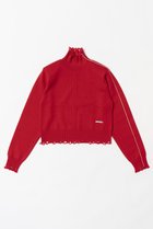 【プランク プロジェクト/PRANK PROJECT】のダメージハイネックパワショルニット/Damaged High Neck Power Shoulder Knit RED(レッド)|ID: prp329100004161158 ipo3291000000028723503