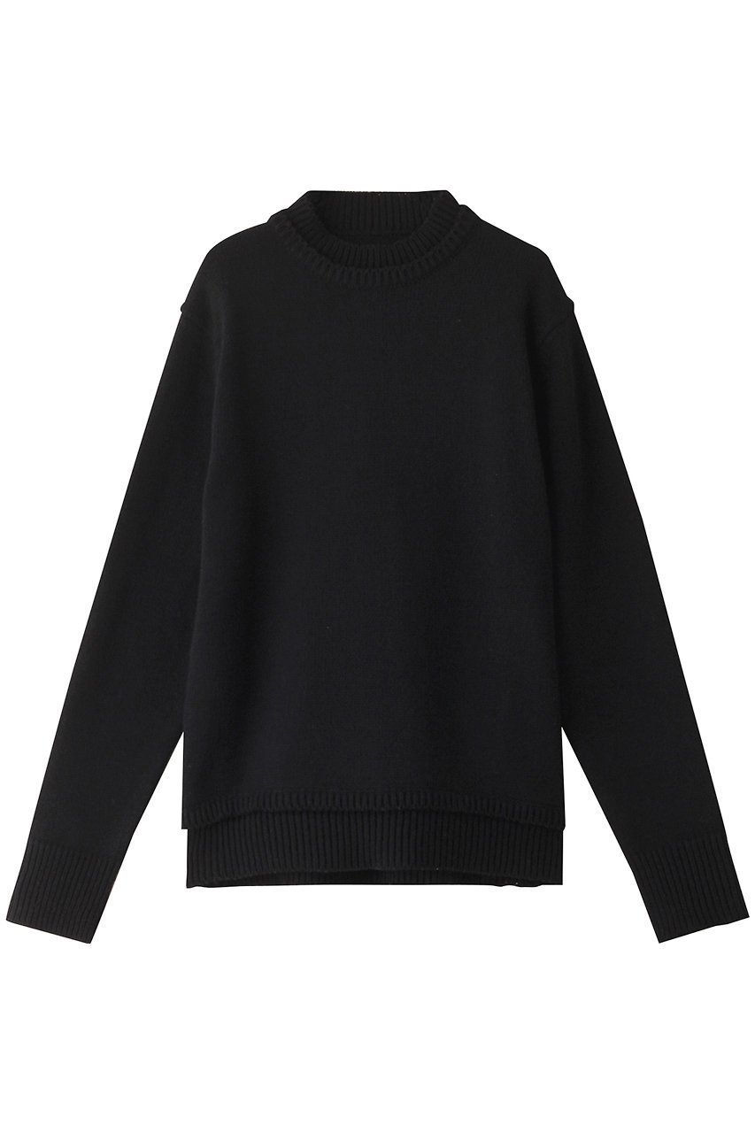 【メゾン マルジェラ/MAISON MARGIELA / MEN】の【MEN】ハーフ ハイネック ウールリネン ニットプルオーバー インテリア・キッズ・メンズ・レディースファッション・服の通販 founy(ファニー) 　ファッション　Fashion　メンズファッション　Fashion for Men　トップス・カットソー　Cut & Sew Tops　ニット・セーター / 定番トップス　Knit Tops & Sweaters　カーディガン / 羽織り　Cardigans　カーディガン　Cardigan, Knitwear　ハイネック　High Neck, Mock Neck　ハーフ　Half, Half-Length　リネン　Linen, Linen Fabric　定番　Standard, Basic Item　ブラック|ID: prp329100004161218 ipo3291000000032929277