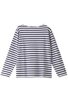 【マルティニーク/martinique】の【Armor-lux】ベーシックフィットボートネック長袖 ホワイト×ネイビー|ID: prp329100004161242 ipo3291000000032896476