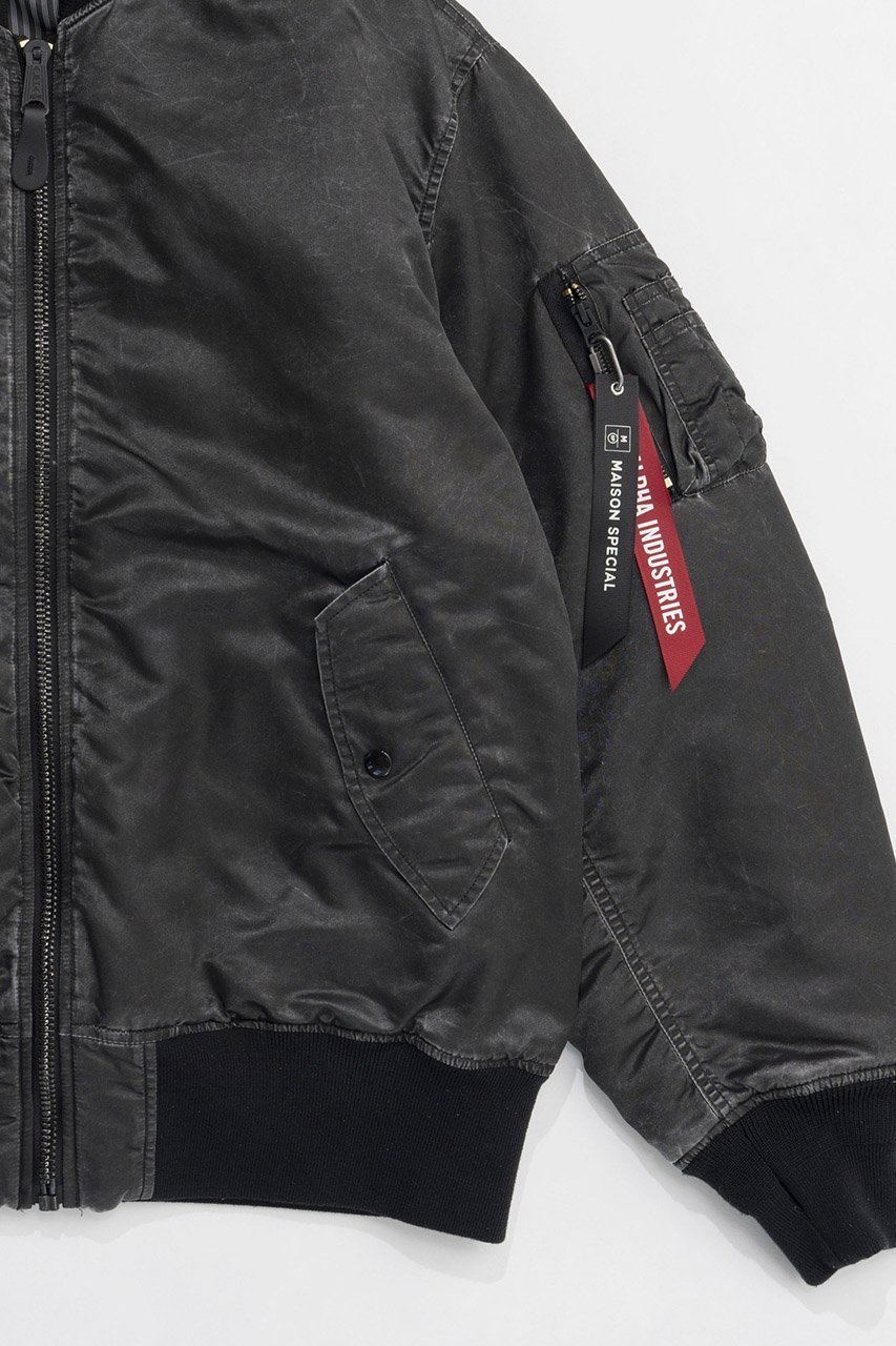【メゾンスペシャル/MAISON SPECIAL】の【ALPHA×MAISON SPECIAL】MA-1 SCRATCH CORE SPEC/アルファコラボレーションMA-1 SCRATCH CORE SPEC 人気、トレンドファッション・服の通販 founy(ファニー) 　ファッション　Fashion　レディースファッション　Fashion for Women　アウター　Coat / Outerwear Collection　レディースジャケット・軽アウター　Jackets　ブルゾンジャケット・スポーティアウター　Blouson Jackets　MA-1ジャケット　MA-1 Bomber Jackets / Flight Jackets　ヴィンテージ　Vintage Style　軽量　Lightweight, Ultra Light　ショート　Short, Short Length　ジャケット　Jacket, Outerwear　ストライプ　Stripe, Striped Pattern　定番　Standard, Basic Item　ブルゾン　Blouson, Bomber Jacket　ポケット　Pocket, Pocket Detail　別注　Limited Edition, Custom Order　防寒　Cold Protection, Winter-Ready　ミリタリー　Military, Army Style　ライニング　Inner Lining, Inner Fabric, Lined　リバーシブル　Reversible, Two-Sided　other-3|ID: prp329100004162594 ipo3291000000032954287