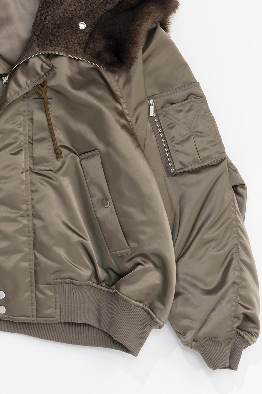 【メゾンスペシャル/MAISON SPECIAL】のN2B Flight Jacket/N2Bフライトジャケット 人気、トレンドファッション・服の通販 founy(ファニー) 　ファッション　Fashion　レディースファッション　Fashion for Women　アウター　Coat / Outerwear Collection　レディースジャケット・軽アウター　Jackets　ブルゾンジャケット・スポーティアウター　Blouson Jackets　おすすめ　Recommended / Our Picks　ジャケット　Jacket, Outerwear　フォルム　Silhouette, Form　ブルゾン　Blouson, Bomber Jacket　プリーツ　Pleats, Pleated　ミリタリー　Military, Army Style　モダン　Modern, Contemporary　レース　Lace, Lace Fabric　防寒　Cold Protection, Winter-Ready　other-4|ID: prp329100004162597 ipo3291000000035720903