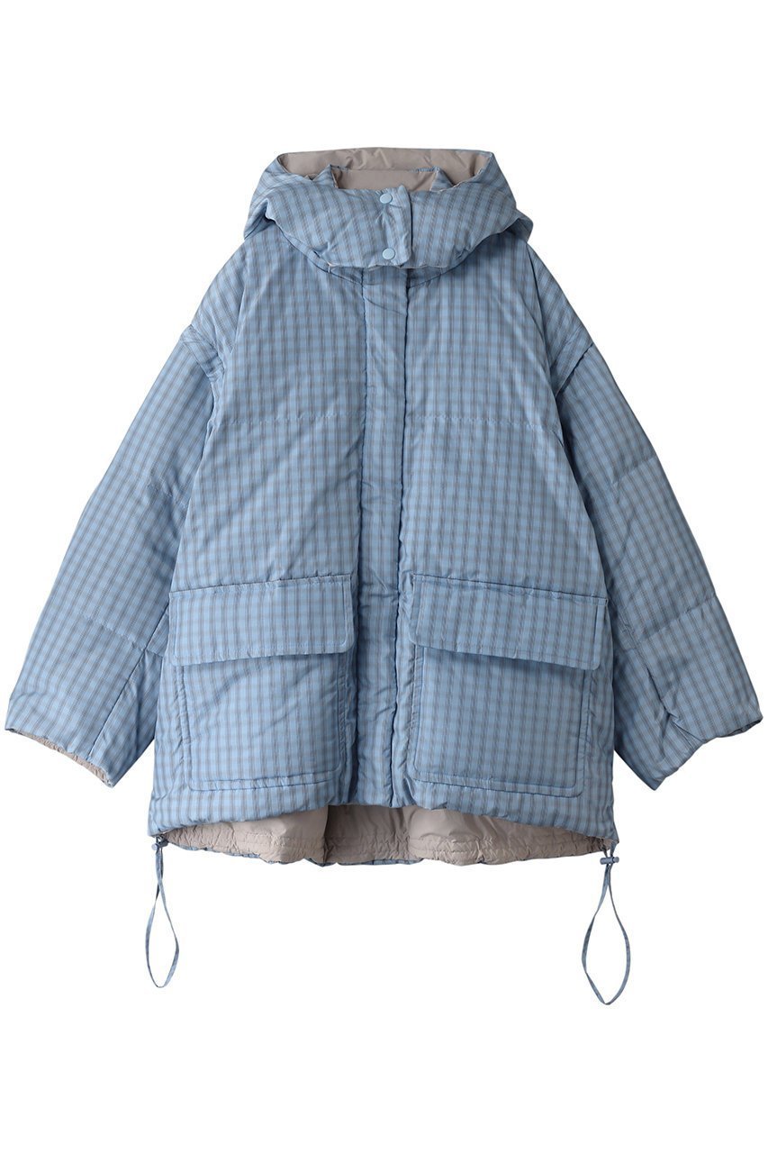 【メゾンスペシャル/MAISON SPECIAL】のMultiway Reversible Down Jacket/マルチウェイリバーシブルダウン インテリア・キッズ・メンズ・レディースファッション・服の通販 founy(ファニー) 　ファッション　Fashion　レディースファッション　Fashion for Women　アウター　Coat / Outerwear Collection　コート・ロングコート・ピーコート　Long Coats, Peacoats & More　レディースジャケット・軽アウター　Jackets　ジャケット　Jacket, Outerwear　タフタ　Taffeta, Structured Fabric　ダウン　Down, Puffer　チェック　Check, Plaid, Tartan　フェザー　Feather, Feather Detail　プリント　Print, Printed Pattern　ベーシック　Basic, Essential　ポケット　Pocket, Pocket Detail　防寒　Cold Protection, Winter-Ready　リバーシブル　Reversible, Two-Sided　BLU(ブルー)|ID: prp329100004162599 ipo3291000000034909442