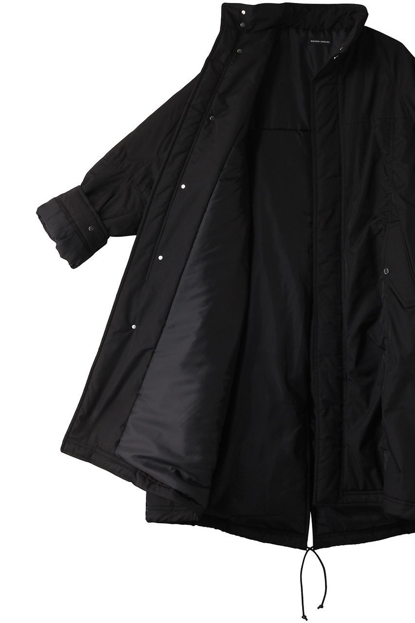 【メゾンスペシャル/MAISON SPECIAL】のPuffer Mods Coat/パッファーモッズコート 人気、トレンドファッション・服の通販 founy(ファニー) 　ファッション　Fashion　レディースファッション　Fashion for Women　アウター　Coat / Outerwear Collection　コート・ロングコート・ピーコート　Long Coats, Peacoats & More　モッズコート・ミリタリー風アウター　Mods & Field Coats　スピンドル　Spindle, Drawcord　チェック　Check, Plaid, Tartan　バルーン　Balloon, Balloon Silhouette　モッズコート　Mods Coat, Military Parka　モノトーン　Monotone, Black and White　ロング　Long, Long-Length　防寒　Cold Protection, Winter-Ready　other-6|ID: prp329100004162606 ipo3291000000034909469