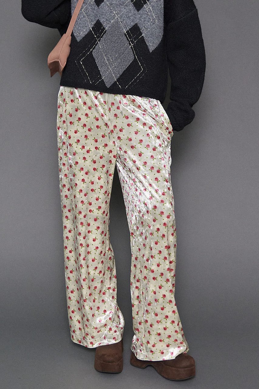 【メゾンスペシャル/MAISON SPECIAL】のFlower Velor Easy Pants/フラワーベロアイージーパンツ 人気、トレンドファッション・服の通販 founy(ファニー) ファッション Fashion レディースファッション Fashion for Women パンツ Pants & Trousers シンプル Simple, Minimal ベロア Velour, Soft Velvet ワイド Wide, Wide Fit other-7|ID: prp329100004162612 ipo3291000000035394842