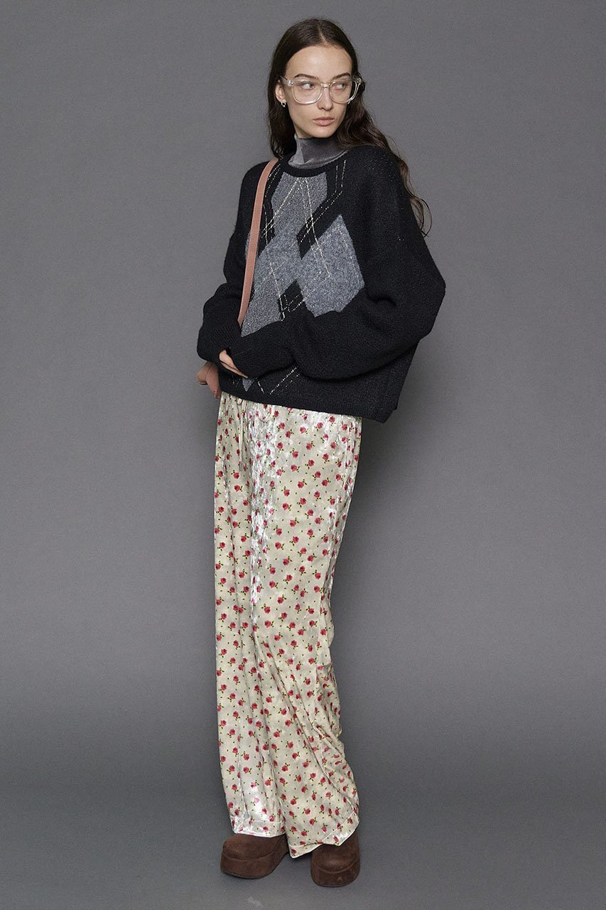 【メゾンスペシャル/MAISON SPECIAL】のFlower Velor Easy Pants/フラワーベロアイージーパンツ 人気、トレンドファッション・服の通販 founy(ファニー) ファッション Fashion レディースファッション Fashion for Women パンツ Pants & Trousers シンプル Simple, Minimal ベロア Velour, Soft Velvet ワイド Wide, Wide Fit other-8|ID: prp329100004162612 ipo3291000000035394843