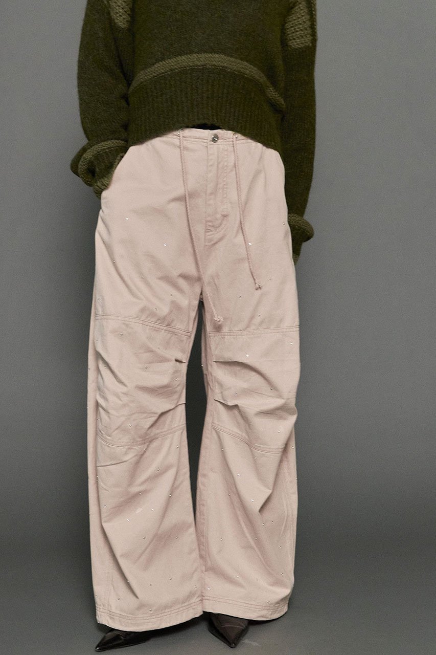 【メゾンスペシャル/MAISON SPECIAL】のRhinestone Snow Pants/ラインストーンスノーパンツ 人気、トレンドファッション・服の通販 founy(ファニー) 　ファッション　Fashion　レディースファッション　Fashion for Women　パンツ　Pants & Trousers　ストーン　Stone, Gem-Like　スピンドル　Spindle, Drawcord　ワイド　Wide, Wide Fit　other-2|ID: prp329100004162615 ipo3291000000035491975
