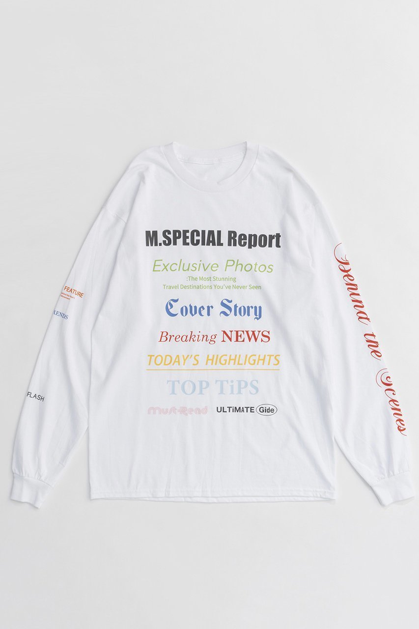 【メゾンスペシャル/MAISON SPECIAL】のMAGAZINE HEADING Long Sleeve T-shirt/MAGAZINE HEADINGロングスリーブTシャツ インテリア・キッズ・メンズ・レディースファッション・服の通販 founy(ファニー) 　ファッション　Fashion　レディースファッション　WOMEN　トップス・カットソー　Tops/Tshirt　シャツ/ブラウス　Shirts/Blouses　ロング / Tシャツ　T-Shirts　カットソー　Cut and Sewn　ウォッシャブル　Washable　グラフィック　Graphic　スリーブ　Sleeve　フロント　Front　ロング　Long　NEW・新作・新着・新入荷　New Arrivals　雑誌　Magazine　WHT(ホワイト)|ID: prp329100004162618 ipo3291000000028743714