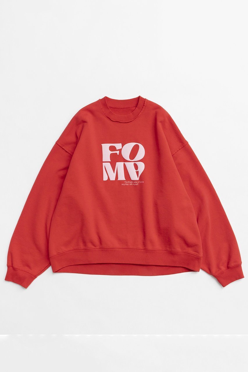 【メゾンスペシャル/MAISON SPECIAL】のFOAM Puff Printing Pullover/FOAM発泡プリントプルオーバー インテリア・キッズ・メンズ・レディースファッション・服の通販 founy(ファニー) 　ファッション　Fashion　レディースファッション　WOMEN　トップス・カットソー　Tops/Tshirt　シャツ/ブラウス　Shirts/Blouses　パーカ　Sweats　ロング / Tシャツ　T-Shirts　プルオーバー　Pullover　スウェット　Sweat　カットソー　Cut and Sewn　スウェット　Sweat　プリント　Print　NEW・新作・新着・新入荷　New Arrivals　春　Spring　秋　Autumn/Fall　RED(レッド)|ID: prp329100004162620 ipo3291000000028743725