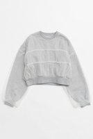 【メゾンスペシャル/MAISON SPECIAL】のTulle Layered Sweatshirt/チュールレイヤードスウェット 人気、トレンドファッション・服の通販 founy(ファニー) ファッション Fashion レディースファッション WOMEN トップス・カットソー Tops/Tshirt シャツ/ブラウス Shirts/Blouses パーカ Sweats ロング / Tシャツ T-Shirts スウェット Sweat カットソー Cut and Sewn シアー Sheer シャーリング Shirring ショート Short シンプル Simple スウェット Sweat チュール Tulle ドッキング Docking フォルム Form ベーシック Basic ボトム Bottom ワイド Wide NEW・新作・新着・新入荷 New Arrivals 春 Spring 秋 Autumn/Fall |ID:prp329100004162621