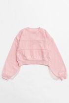 【メゾンスペシャル/MAISON SPECIAL】のTulle Layered Sweatshirt/チュールレイヤードスウェット 人気、トレンドファッション・服の通販 founy(ファニー) ファッション Fashion レディースファッション WOMEN トップス・カットソー Tops/Tshirt シャツ/ブラウス Shirts/Blouses パーカ Sweats ロング / Tシャツ T-Shirts スウェット Sweat カットソー Cut and Sewn シアー Sheer シャーリング Shirring ショート Short シンプル Simple スウェット Sweat チュール Tulle ドッキング Docking フォルム Form ベーシック Basic ボトム Bottom ワイド Wide NEW・新作・新着・新入荷 New Arrivals 春 Spring 秋 Autumn/Fall thumbnail PNK(ピンク)|ID: prp329100004162621 ipo3291000000028743730