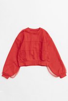 【メゾンスペシャル/MAISON SPECIAL】のTulle Layered Sweatshirt/チュールレイヤードスウェット RED(レッド)|ID:prp329100004162621