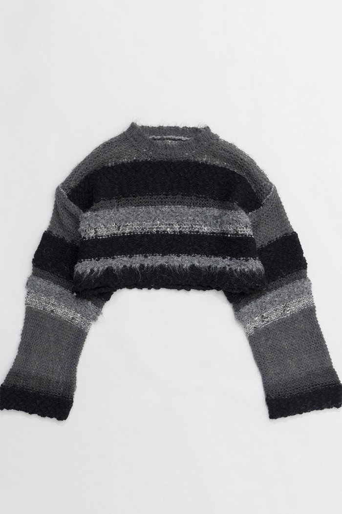 【メゾンスペシャル/MAISON SPECIAL】のMulti Border Knit Tops/マルチボーダーニット インテリア・キッズ・メンズ・レディースファッション・服の通販 founy(ファニー) https://founy.com/ ファッション Fashion レディースファッション Fashion for Women トップス・カットソー Cut & Sew Tops ニット Knit Tops & Sweaters カジュアルプルオーバー・ニットトップス Pullovers & Knit Tops / Casual Pullovers インナー Innerwear コンパクト Compact, Small Size ショート Short, Short Length ボーダー Border, Stripe ミックス Mix, Mixed Style おすすめ Recommended / Our Picks |ID: prp329100004162622 ipo3291000000035067291