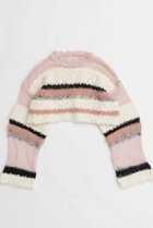 【メゾンスペシャル/MAISON SPECIAL】のMulti Border Knit Tops/マルチボーダーニット PNK(ピンク)|ID: prp329100004162622 ipo3291000000035067297