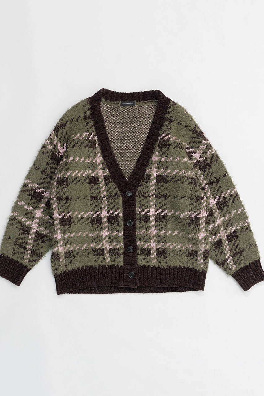 【メゾンスペシャル/MAISON SPECIAL】のPlaid Jacquard Knit Cardigan/ジャガードチェックカーディガン インテリア・キッズ・メンズ・レディースファッション・服の通販 founy(ファニー) 　ファッション　Fashion　レディースファッション　Fashion for Women　トップス・カットソー　Cut & Sew Tops　ニット　Knit Tops & Sweaters　カーディガン・羽織り　Layered Style Cardigans　アクリル　Acrylic Material　インナー　Innerwear　カーディガン　Cardigan, Knitwear　シンプル　Simple, Minimal　スウェット / スエット　Sweatshirt, Sweatwear　スラックス　Slacks, Dress Pants　チェック　Check, Plaid, Tartan　デニム　Denim, Jeans Material　羽織　Haori, Light Jacket　A/W・秋冬　Autumn/Winter　KHK(カーキ)|ID: prp329100004162624 ipo3291000000034909830