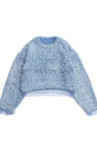 【メゾンスペシャル/MAISON SPECIAL】のSparkling Shaggy Knit Pullover/キラキラシャギープルオーバー 人気、トレンドファッション・服の通販 founy(ファニー) ファッション Fashion レディースファッション WOMEN トップス・カットソー Tops/Tshirt ニット Knit Tops プルオーバー Pullover イエロー Yellow インナー Inner チュール Tulle NEW・新作・新着・新入荷 New Arrivals 長袖 Long Sleeve thumbnail BLU(ブルー)|ID: prp329100004162626 ipo3291000000028743752