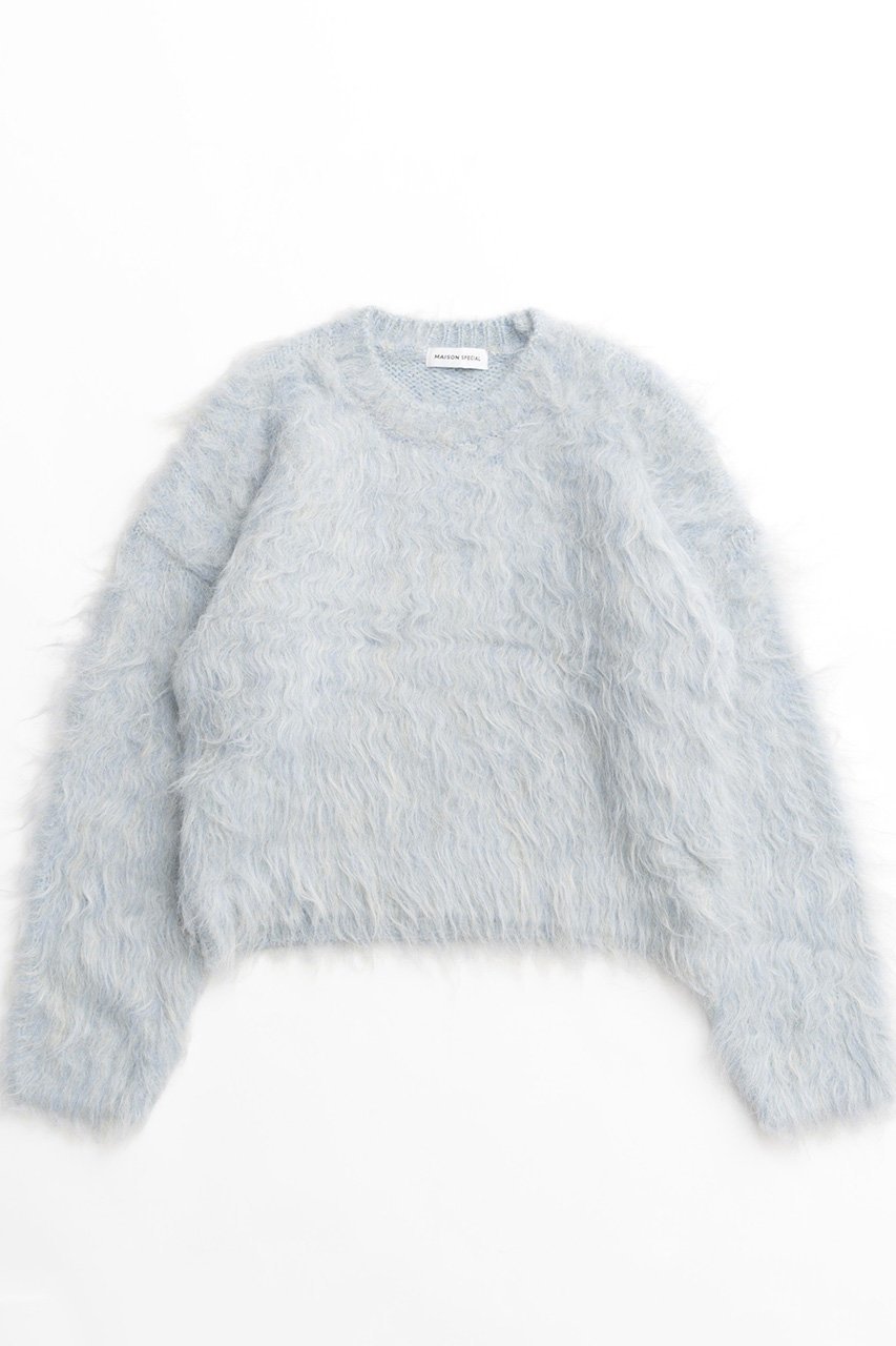 【メゾンスペシャル/MAISON SPECIAL】のFluffy Shaggy Knit Pullover/フラッフィーシャギープルオーバー インテリア・キッズ・メンズ・レディースファッション・服の通販 founy(ファニー) 　ファッション　Fashion　レディースファッション　WOMEN　トップス・カットソー　Tops/Tshirt　ニット　Knit Tops　プルオーバー　Pullover　インナー　Inner　カーディガン　Cardigan　コンパクト　Compact　今季　This Season　定番　Standard　ボトム　Bottom　おすすめ　Recommend　NEW・新作・新着・新入荷　New Arrivals　BLU(ブルー)|ID: prp329100004162627 ipo3291000000028743757